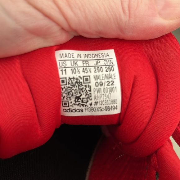 ☁️ADIDAS CLOUD FOAM ATHLETIC SHOES SIZE 11 RED GREAT CONDITION! - Picture 3 of 9